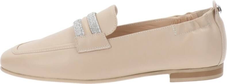 Nerogiardini Leren Dames Mocassins Beige Dames