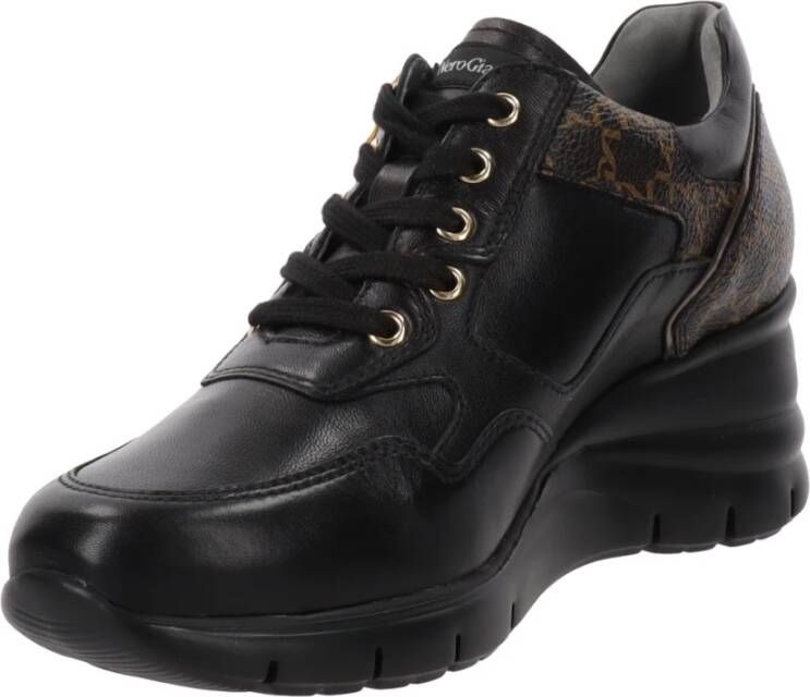 Nerogiardini Leren Dames Sneakers Black Dames