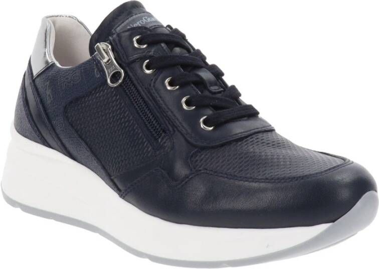 Nerogiardini Leren Dames Sneakers Blue Dames