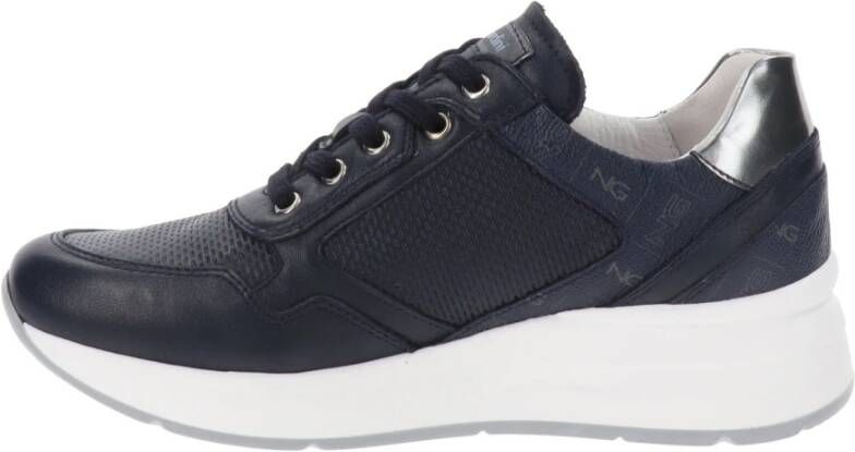 Nerogiardini Leren Dames Sneakers Blue Dames