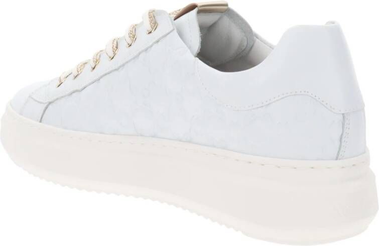 Nerogiardini Leren Dames Sneakers met Vetersluiting White Dames