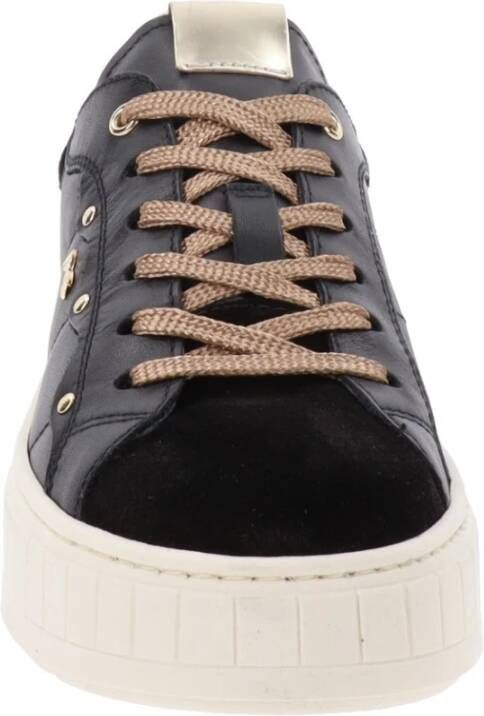 Nerogiardini Leren Dames Sneakers Modern en veelzijdig Black Dames