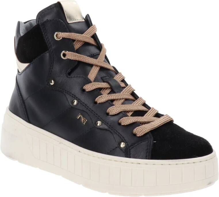 Nerogiardini Leren Dames Sneakers Modern Veelzijdig Black Dames