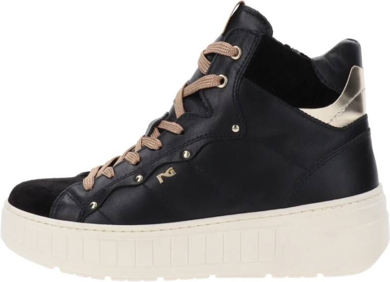 Nerogiardini Leren Dames Sneakers Modern Veelzijdig Black Dames