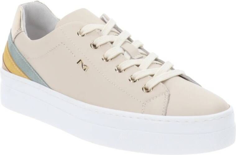 Nerogiardini Leren Dames Sneakers Stijlvol Comfort Beige Dames