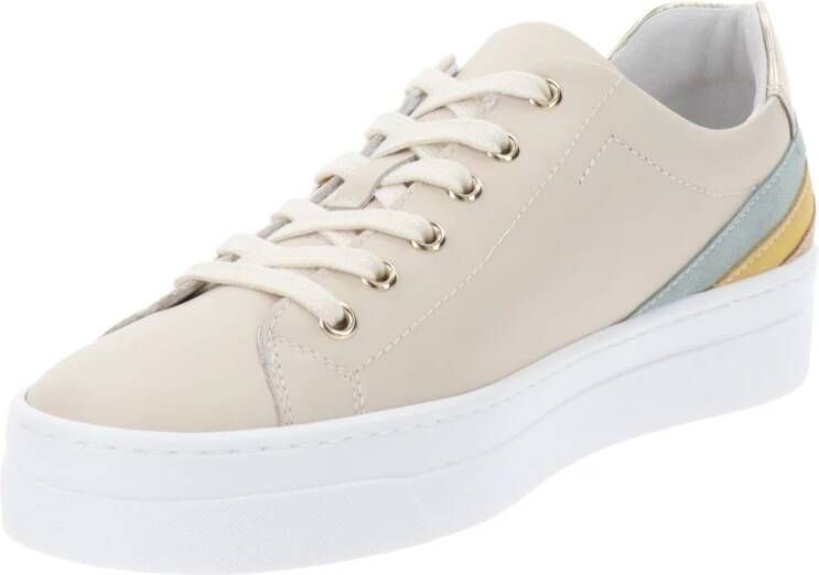 Nerogiardini Leren Dames Sneakers Stijlvol Comfort Beige Dames