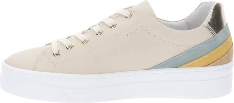 Nerogiardini Leren Dames Sneakers Stijlvol Comfort Beige Dames