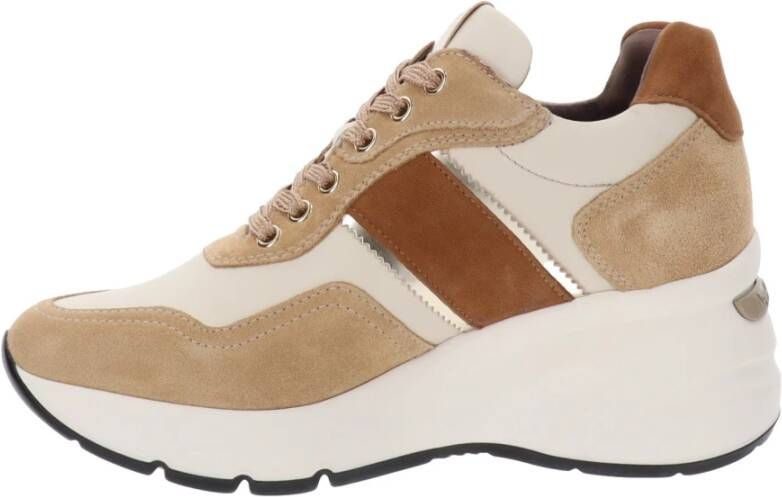 Nerogiardini Leren Dames Sneakers Stijlvol Comfortabel Brown Dames