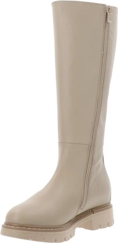 Nerogiardini Leren Dameslaarzen Stijlvol Comfort Beige Dames