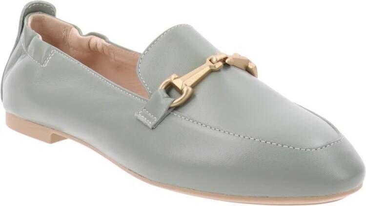 Nerogiardini Leren Damesloafers Stijlvol Comfortabel Green Dames