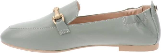 Nerogiardini Leren Damesloafers Stijlvol Comfortabel Green Dames