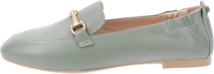 Nerogiardini Leren Damesloafers Stijlvol Comfortabel Green Dames