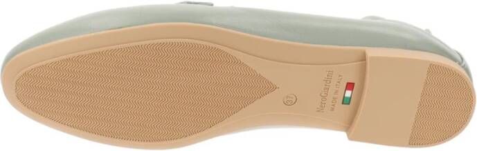 Nerogiardini Leren Damesloafers Stijlvol Comfortabel Green Dames