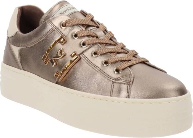 Nerogiardini Leren Damesneakers Stijlvol Comfort Brown Dames