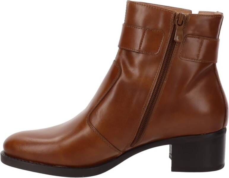 Nerogiardini Leren Enkellaarzen Elegant Kwaliteit Stijl Brown Dames