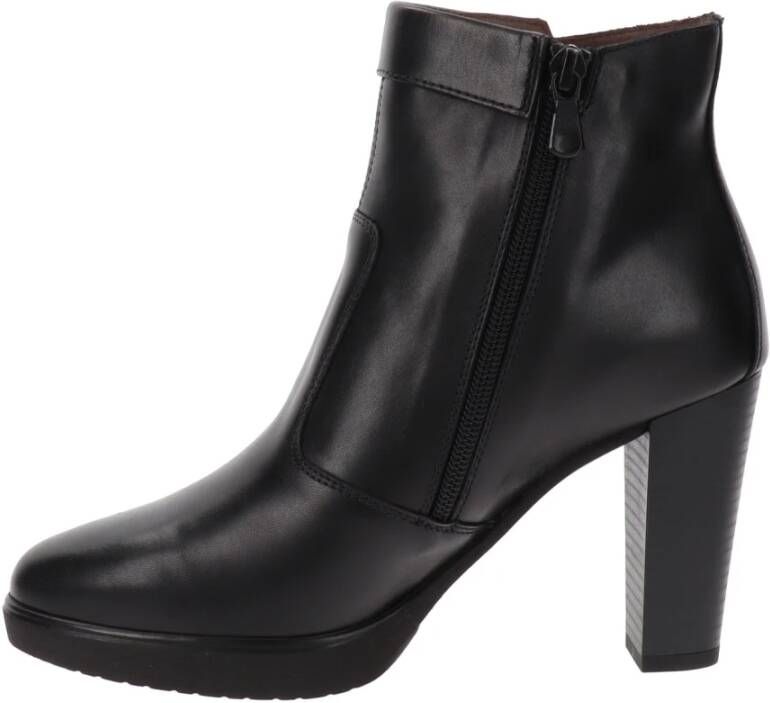 Nerogiardini Leren Enkellaarzen Elegant Model Black Dames