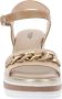 Nerogiardini Leren Zomer Sandalen Stijlvol Comfort Beige Dames - Thumbnail 3