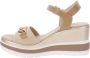 Nerogiardini Leren Zomer Sandalen Stijlvol Comfort Beige Dames - Thumbnail 5