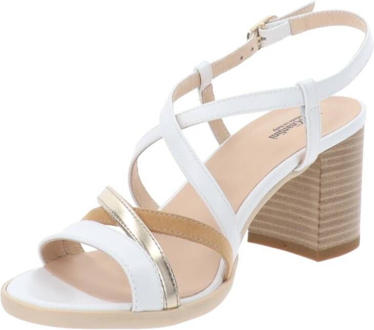 Nerogiardini Leren Gesp Sandalen White Dames