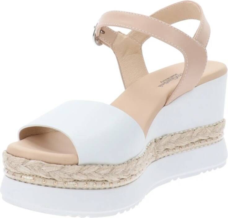 Nerogiardini Leren Gesp Sandalen White Dames