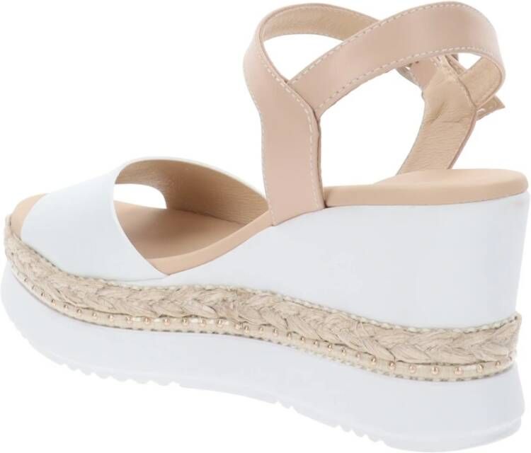 Nerogiardini Leren Gesp Sandalen White Dames