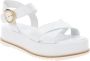 Nerogiardini Leren Gesp Sandalen White Dames - Thumbnail 2