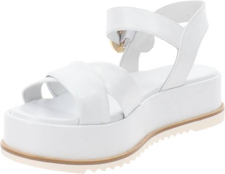 Nerogiardini Leren Gesp Sandalen White Dames