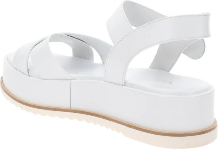 Nerogiardini Leren Gesp Sandalen White Dames