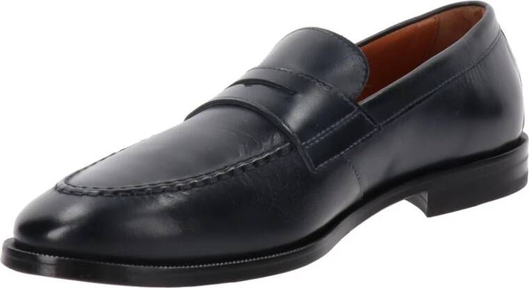 Nerogiardini Leren Heren Instappers Slip-On Stijl Blue Heren