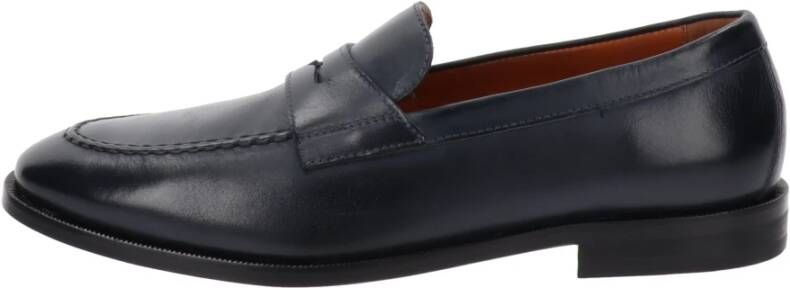 Nerogiardini Leren Heren Instappers Slip-On Stijl Blue Heren