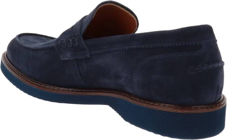 Nerogiardini Leren Heren Loafers Blue Heren