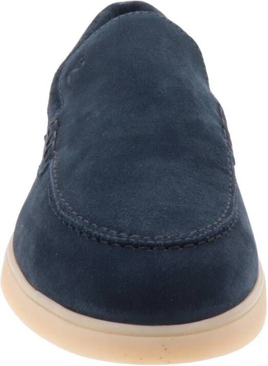 Nerogiardini Leren Heren Loafers Comfort Stijl Blue Heren