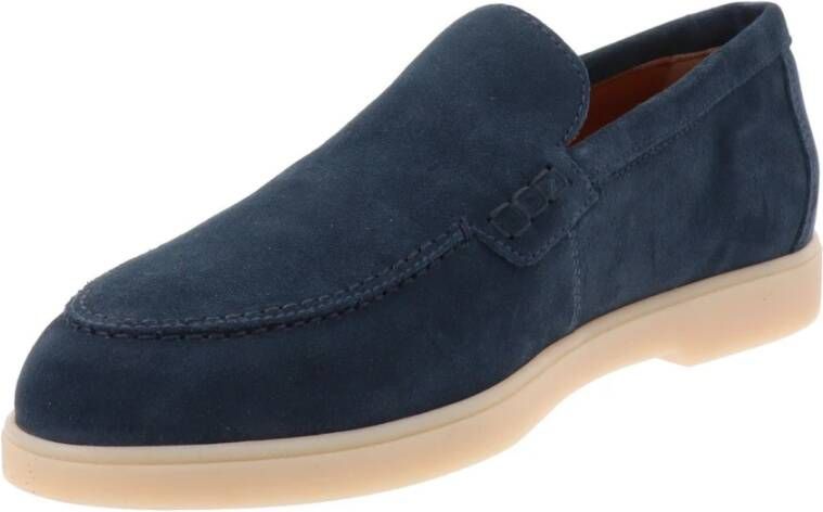 Nerogiardini Leren Heren Loafers Comfort Stijl Blue Heren