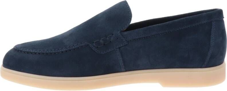 Nerogiardini Leren Heren Loafers Comfort Stijl Blue Heren