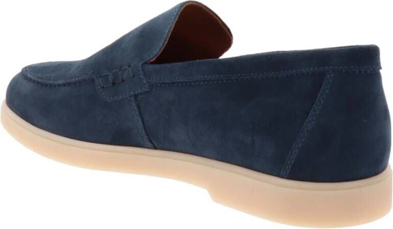 Nerogiardini Leren Heren Loafers Comfort Stijl Blue Heren