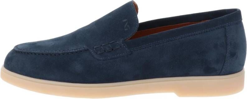 Nerogiardini Leren Heren Loafers Comfort Stijl Blue Heren