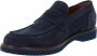 Nerogiardini Leren Heren Loafers Slip-On Stijl Blue Heren - Thumbnail 11