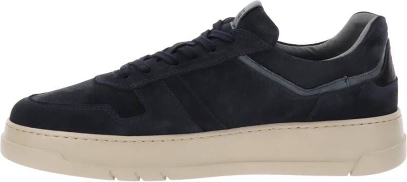 Nerogiardini Leren Heren Sneakers Casual Stijl Blue Heren