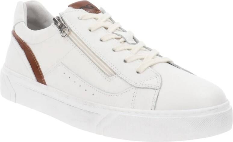 Nerogiardini Leren Heren Sneakers Comfort Stijl White Heren