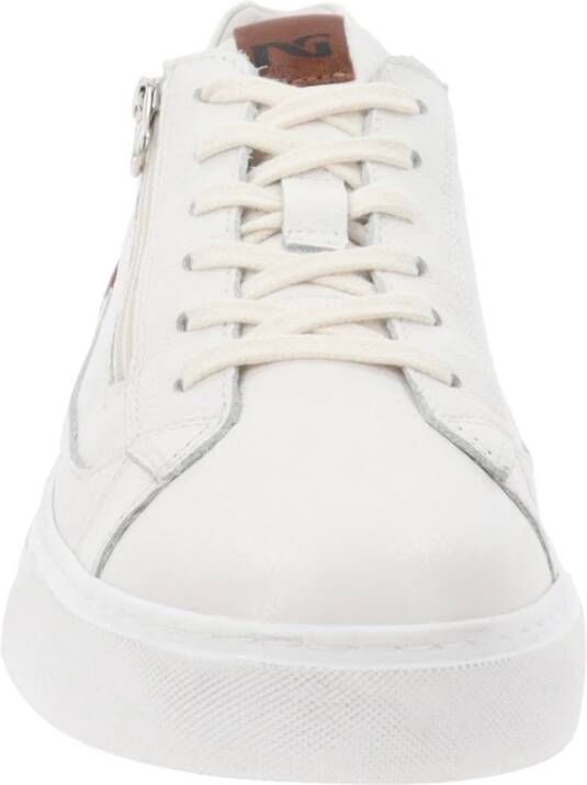 Nerogiardini Leren Heren Sneakers Comfort Stijl White Heren