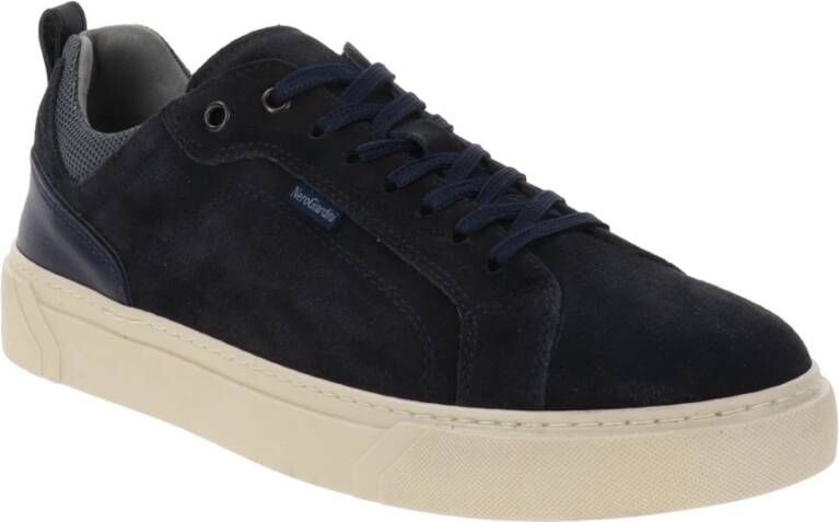 Nerogiardini Leren Heren Sneakers Stijlvol Comfort Blue Heren