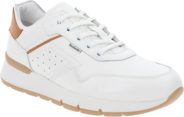 Nerogiardini Leren Heren Sneakers Trendy Stijl White Heren