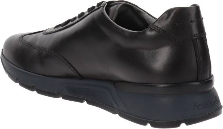 Nerogiardini Leren Heren Sneakers Vetersluiting Black Dames