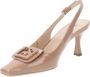 Nerogiardini Leren Hoge Hakken Elegant Beige Dames - Thumbnail 4