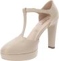 Nerogiardini Leren Hoge Hakken Elegante Stijl Beige Dames - Thumbnail 3