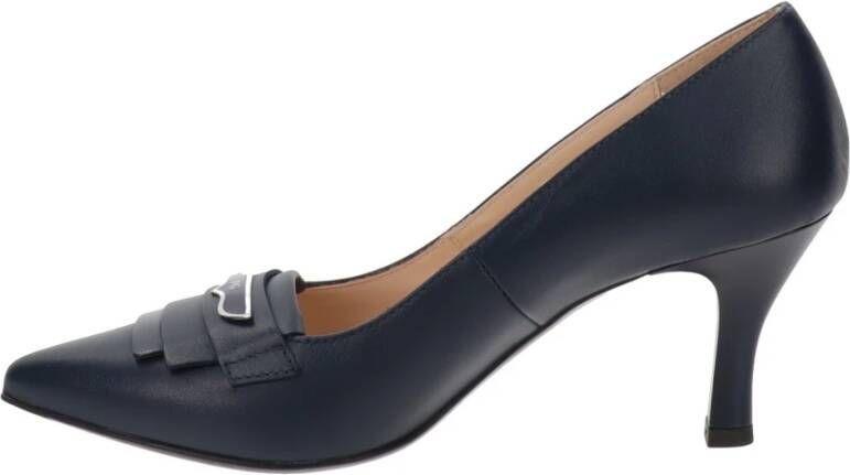 Nerogiardini Leren Hoge Hakken Schoenen Elegant Comfort Blue Dames