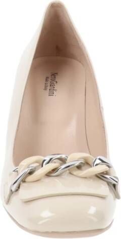 Nerogiardini Leren Hoge Hakken Schoenen Slip-On Beige Dames