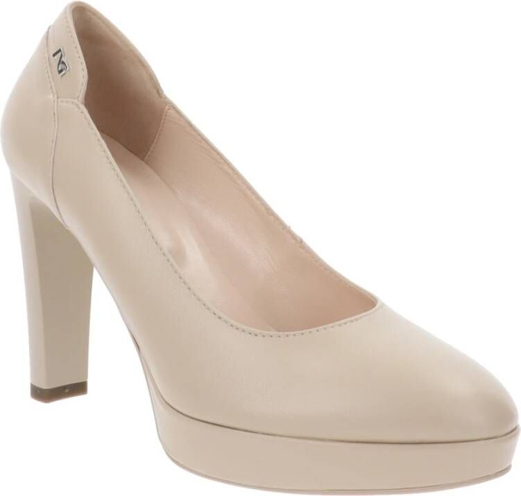 Nerogiardini Leren Hoge Hakken Schoenen voor Vrouwen Beige Dames