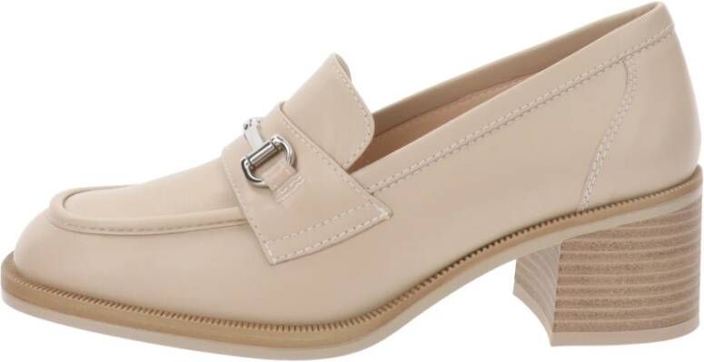 Nerogiardini Leren Hoge Hakken Schoenen voor Vrouwen Beige Dames