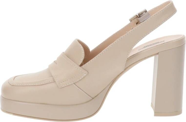 Nerogiardini Leren Hoge Hakken Schoenen voor Vrouwen Beige Dames